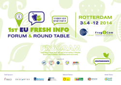 Forum, Solutions market, Round Tables and Pre
