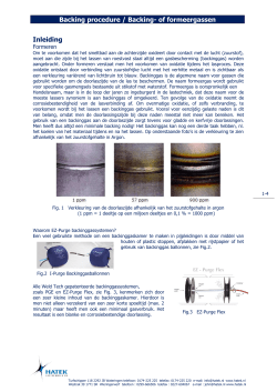 Backing procedure / Backing