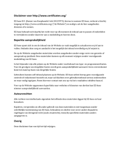 Disclaimer voor http://www.certificaten.org/ Beperkte