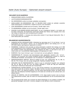 Itali&euml; (Auto Europa) &ndash; Optioneel airport-airport