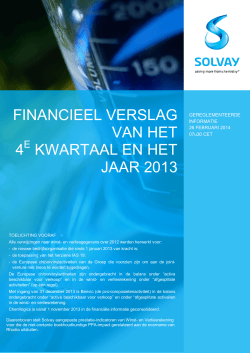 financieel verslag van het 4 kwartaal en het jaar 2013