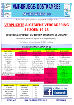 14-15 speelweek 00 - Kern VMF Brugge Oostkamp