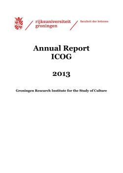 Annual Report ICOG 2013 - Rijksuniversiteit Groningen