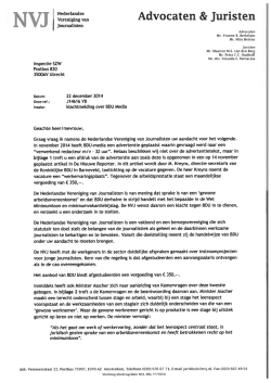 klacht - Nederlandse Vereniging van Journalisten