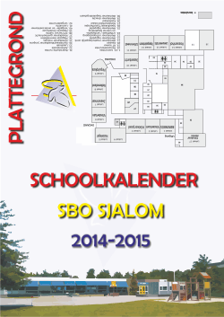 Schoolkalender 2014-2015
