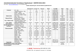 Activiteitenkalender Kennisbeurs Pajottenland – WINTER 2014-2015