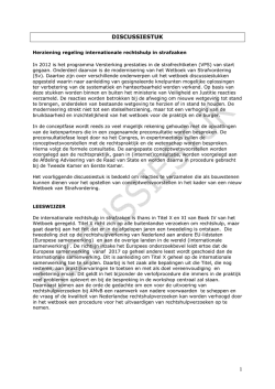 Download "Herziening regeling internationale