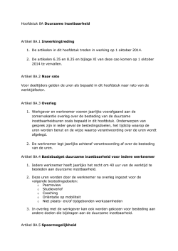 Hoofdstuk 8A: Duurzame inzetbaarheid (CAO PO 2014 - PO-raad