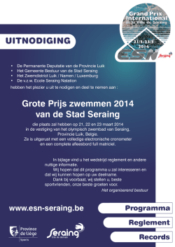Grote Prijs zwemmen 2014 van de Stad Seraing