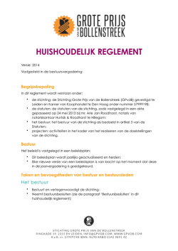 huishoudelijk reglement Grote Prijs van de Bollenstreek
