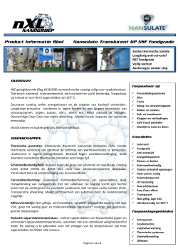 Product Informatie Blad Nansulate Translucent GP NSF
