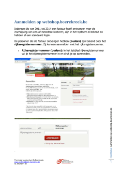 handleiding downloaden - Provinciaal sportcentrum De Boerekreek