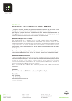 Download hier het persbericht (pdf) - BO