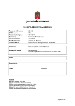 Raadsvoorstel BO Kernrand