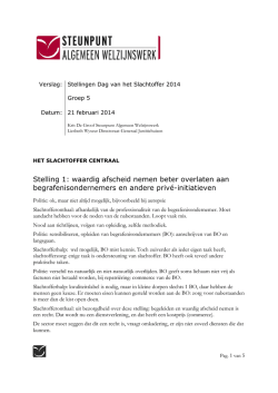 Groep 5 - Steunpunt Algemeen Welzijnswerk
