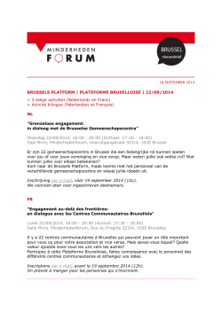 2014-09-18 Nieuwsbrief Brusselwerking