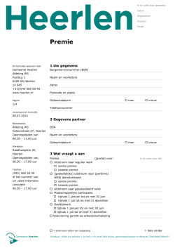 Schriftelijke aanvraag voor Premie (via pdf)
