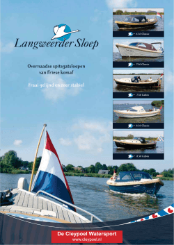 Langweerder sloep 8.50 - De Cleypoel Watersport