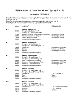 groep 7 en 8 - Johannes Calvijnschool Veenendaal