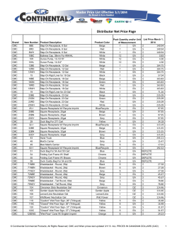 CCP Price list March 1 2014 - Final