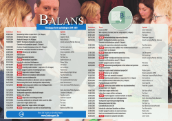 Balanskalender 2014-2015