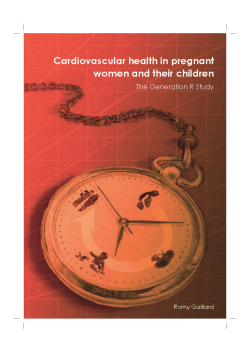 Cardiovascular health in pregnant women and their