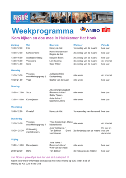 Weekprogramma