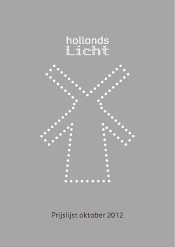 Hollands Licht prijslijst 2012
