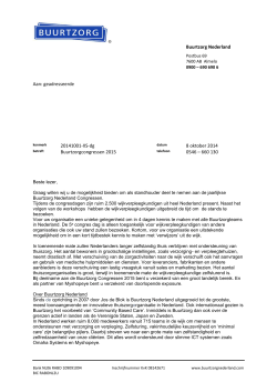 Buurtzorg Nederland Aan: geadresseerde 20141001-XS