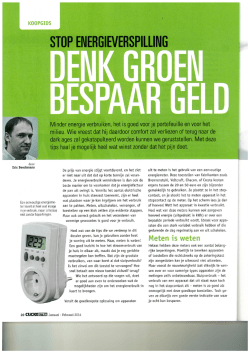 DENK GROEN BESPAAR GELD