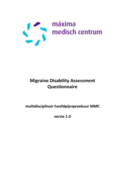 Migraine Disability Assessment Questionnaire