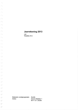 Jaarrekening 2013