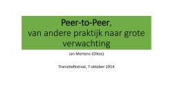 Inleiding in de Peer to peereconomie