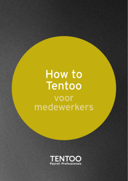 How to Tentoo voor Medewerkers