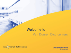 Welcome to - Van Duuren Districenters