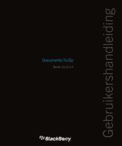 Documents To Go-Gebruikershandleiding