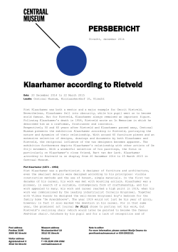 PERSBERICHT Klaarhamer according to Rietveld