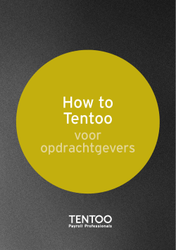 How to Tentoo voor Opdrachtgevers