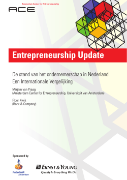 E-Update De Stand van ondernemerschap