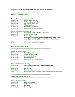 Program &ldquo;Climate Variability: from Data and Models to Decisions