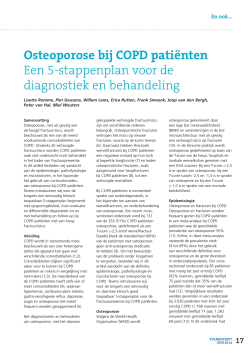 Osteoporose bij COPD patiënten Een 5-stappenplan voor de