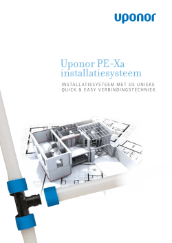 Uponor PE-Xa installatiesysteem