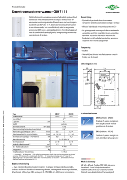 Doorstroomwaterverwarmer CBH 7 / 11