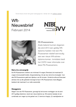 Wft- Nieuwsbrief - NIBE-SVV