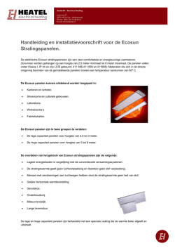 Handleiding en installatievoorschrift voor de Ecosun