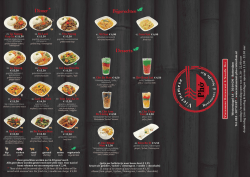 Menu-kaart - Restaurant PHO Rotterdam
