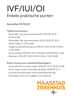 IVF/IUI/OI - Maasstad Ziekenhuis