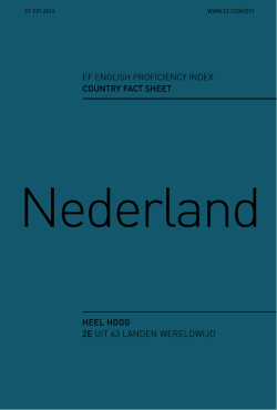 heel hoog 2e uit 63 landen wereldwijd ef english proficiency