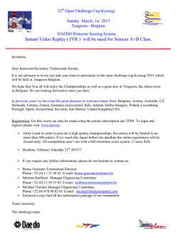 Instant Video Replay ( IVR ) will be used for Seniors A+B Class.