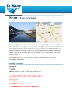 Dinan &ndash; Basis Informatie